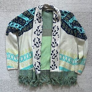 Multicolored Oversized Cardigan